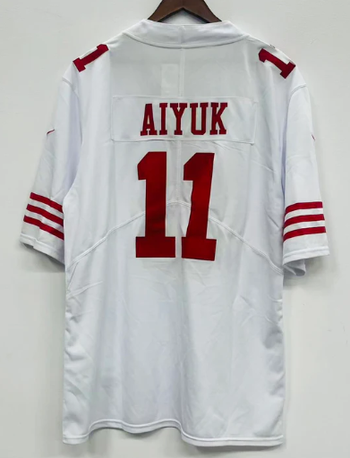 Brandon Aiyuk San Francisco 49ers Nike Jersey white product image 1, provided for visual reference and product detail review