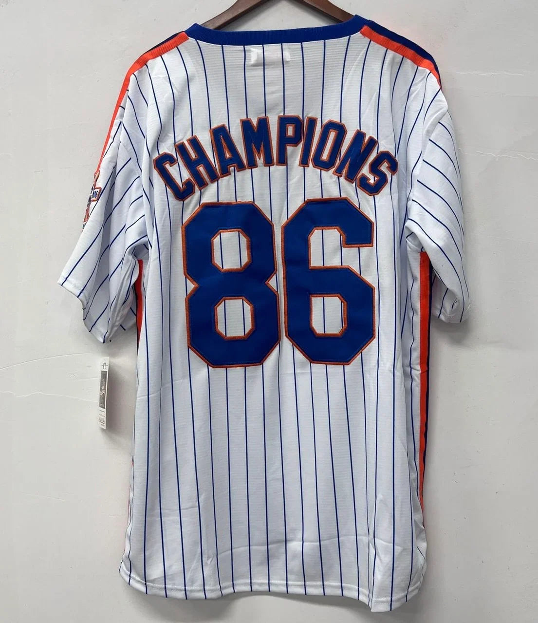 1986 New York Mets World Series Champions Jersey Mitchell & Ness product image 1, provided for visual reference and product
