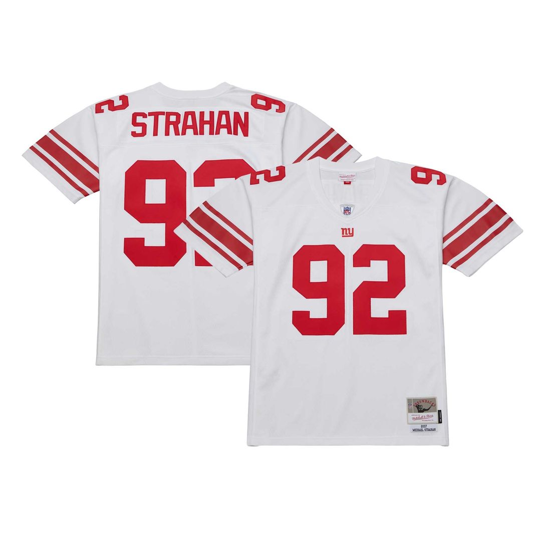 Men's New York Giants Michael Strahan Mitchell & Ness White product image 1