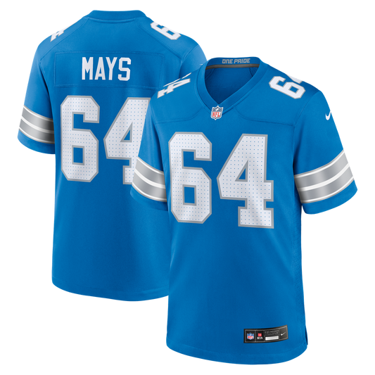 Men's Detroit Lions Cade Mays Nike Blue Team Game Jersey product image 1