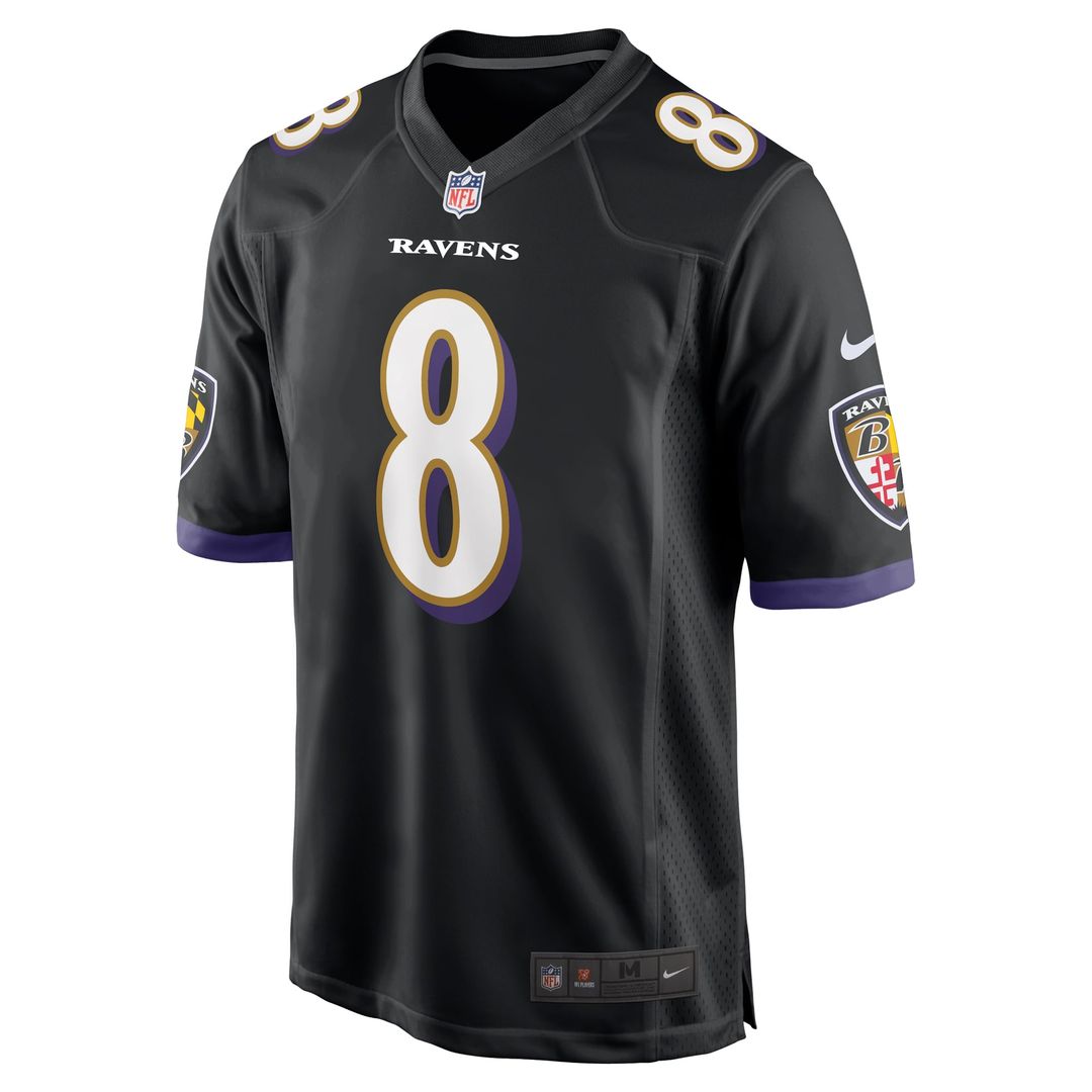 Men's Baltimore Ravens Lamar Jackson Nike Black Alternate product image 8
