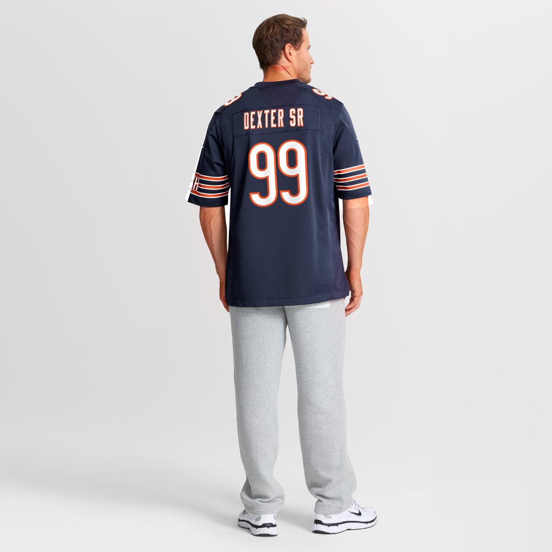 Men's Chicago Bears Gervon Dexter Sr. Nike Navy Game Jersey product image 4