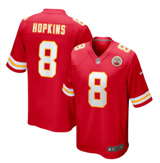 DeAndre Hopkins Kansas City Chiefs Official NFL Nike Jersey product image 1, provided for visual reference and product