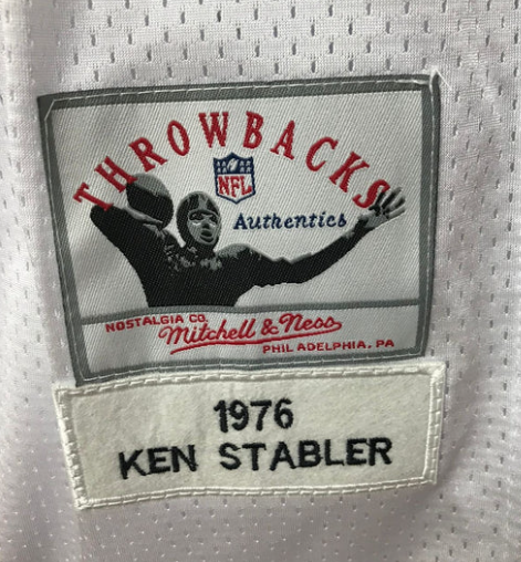 Ken Stabler Oakland Raiders NFL Mitchell & Ness Jersey white product image 3, provided for visual reference and product
