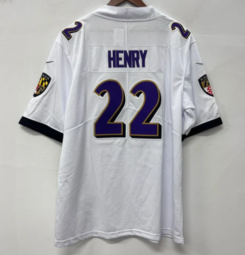 Derrick Henry Baltimore Ravens Official NFL Jersey Nike white product image 1, provided for visual reference and product