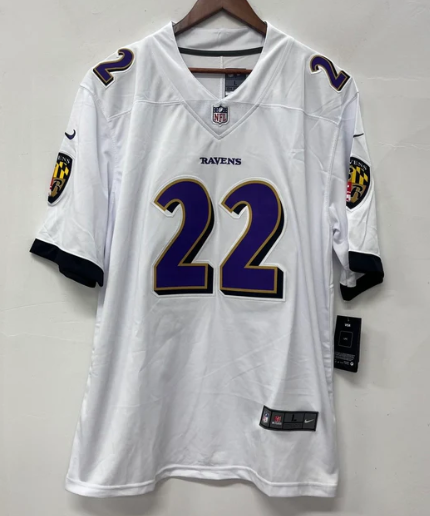 Derrick Henry Baltimore Ravens Official NFL Jersey Nike white product image 2, provided for visual reference and product