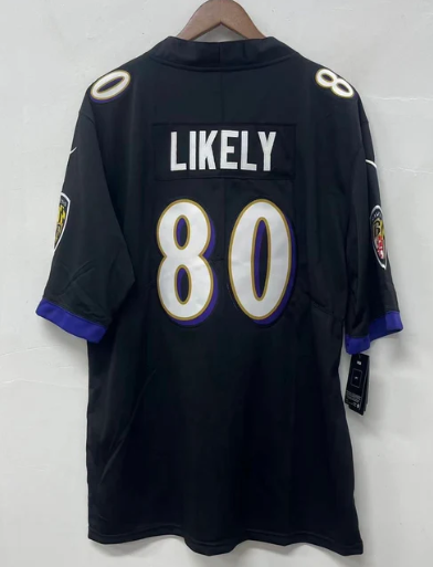 Isaiah Likely Baltimore Ravens Official NFL Jersey Nike Black product image 1, provided for visual reference and product