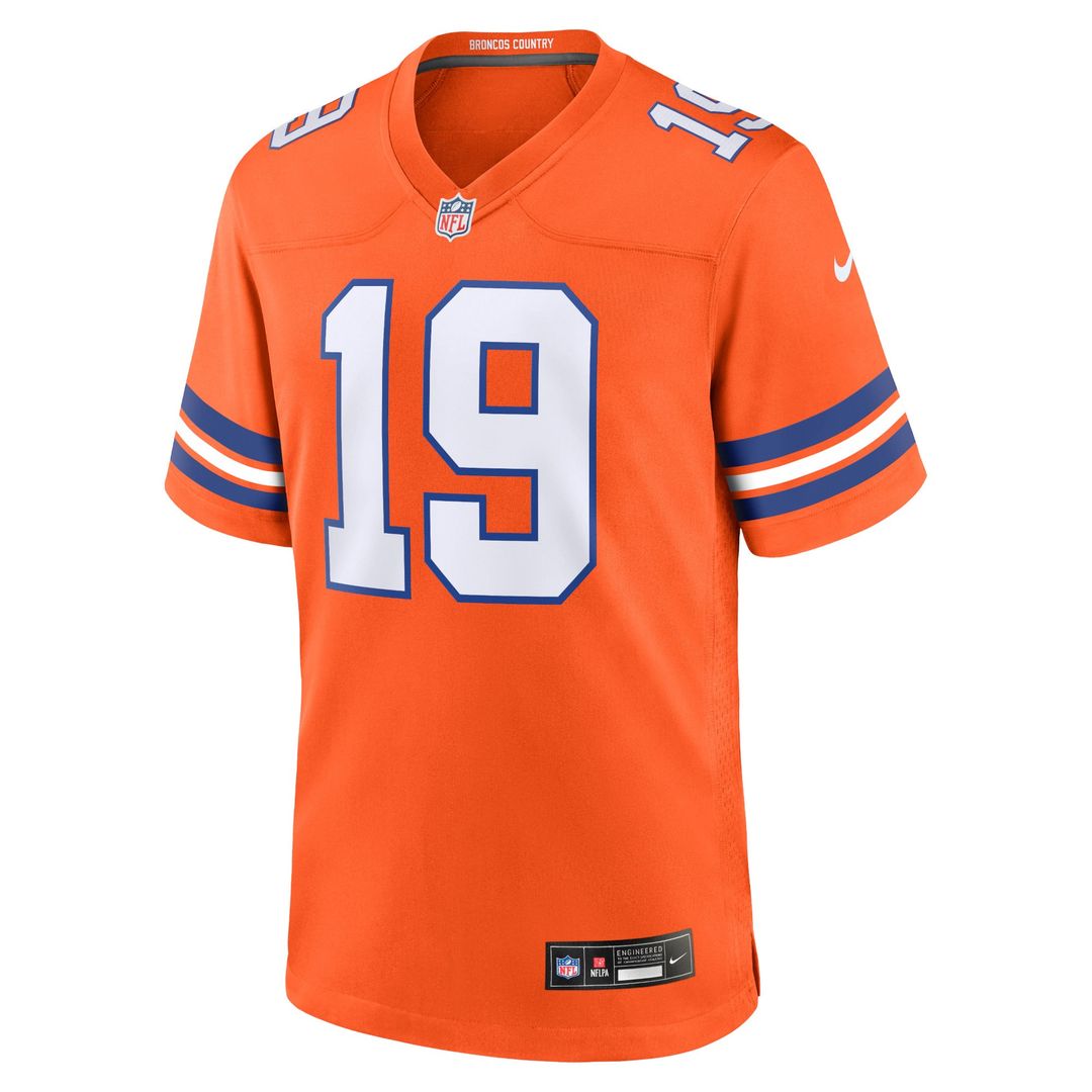 Men's Denver Broncos Marvin Mims Jr Nike Orange Mile High product image 2