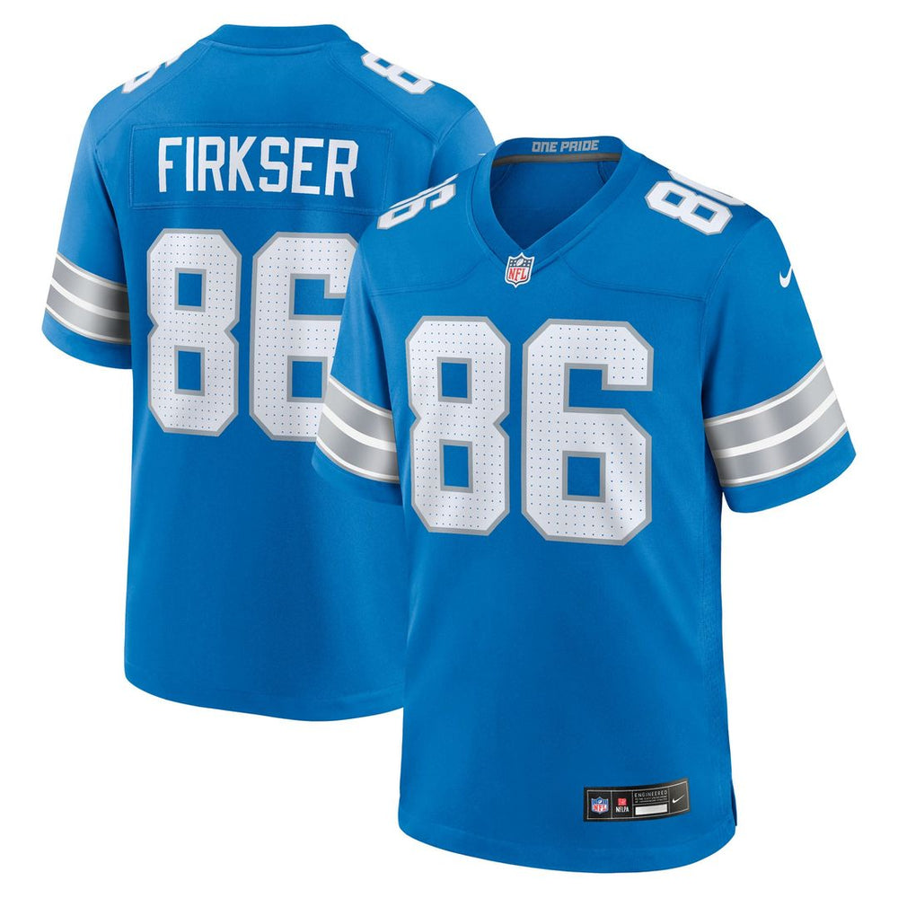 Men's Detroit Lions Anthony Firkser Nike Blue Team Game