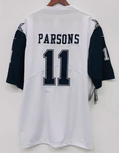 Micah Parsons Dallas Cowboys Jersey blue and white NIKE product image 1, provided for visual reference and product detail