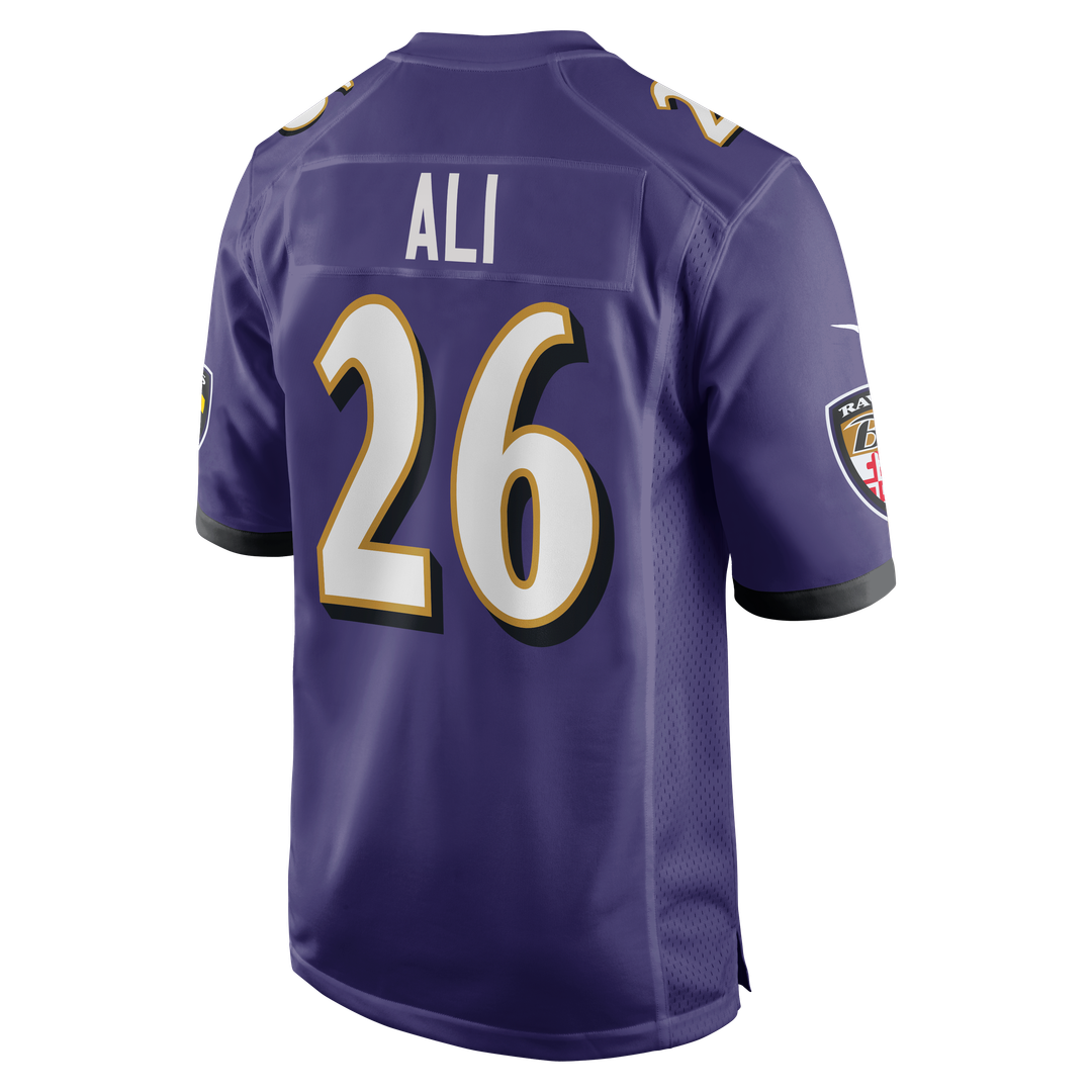 Men's Baltimore Ravens Rasheen Ali Nike Purple Team Game product image 3