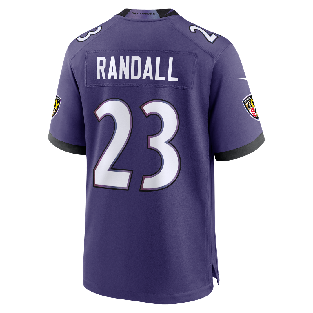 Men's Baltimore Ravens Adam Randall Nike Purple Team Game product image 3