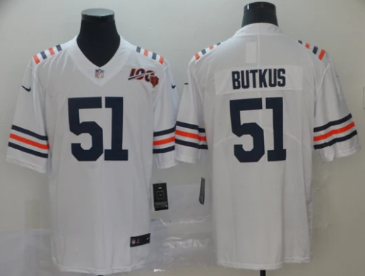 Dick Butkus Chicago Bears Jersey white Nike product image 1, provided for visual reference and product detail review