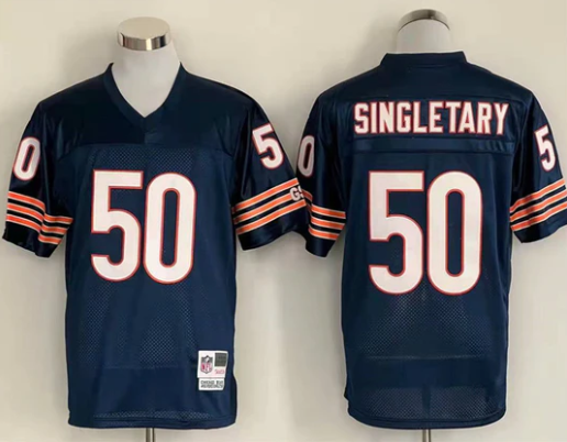 Mike Singletary Chicago Bears Jersey Mitchell & Ness product image 1, provided for visual reference and product detail review