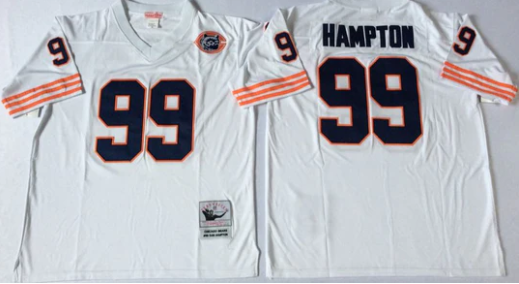 Dan Hampton Chicago Bears Jersey white product image 1, provided for visual reference and product detail review