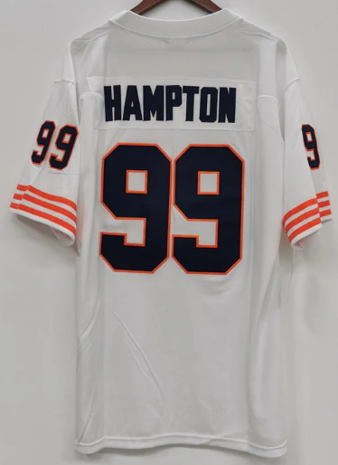 Dan Hampton Chicago Bears Jersey white product image 2, provided for visual reference and product detail review