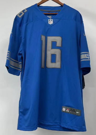 Jared Goff Detroit Lions Jersey blue Nike product image 2, provided for visual reference and product detail review