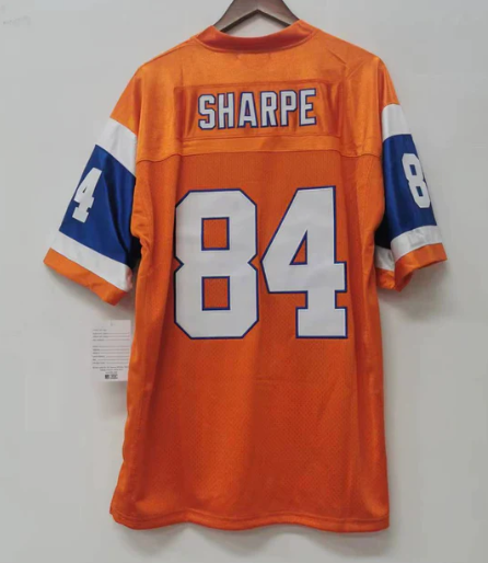 Shannon Sharpe Mitchell & Ness Denver Broncos Jersey Orange product image 1, provided for visual reference and product
