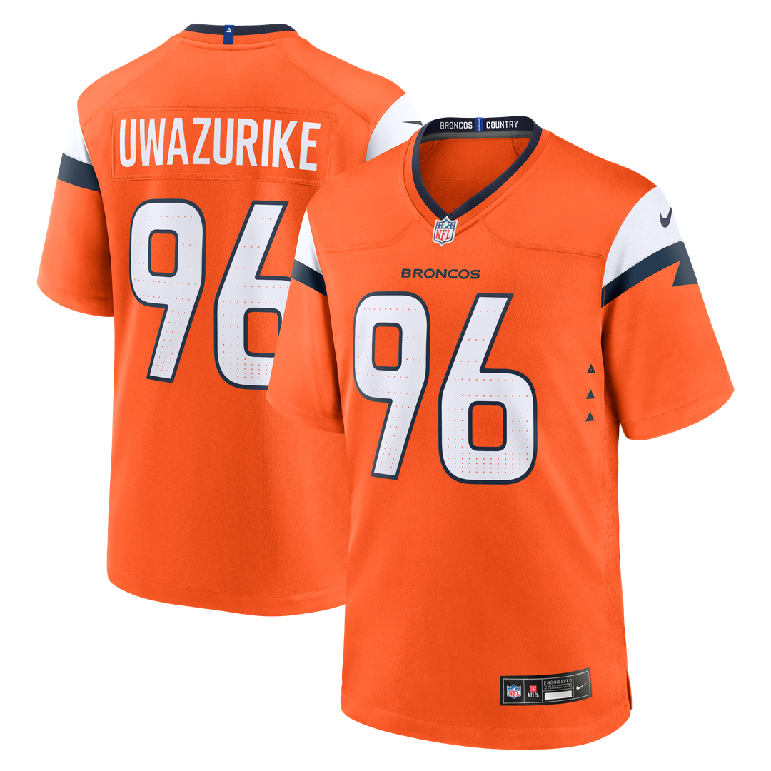 Men's Denver Broncos Eyioma Uwazurike Nike Orange Team Game product image 1