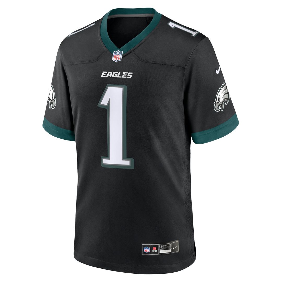 Men's Philadelphia Eagles Jalen Hurts Nike Black Alternate product image 2
