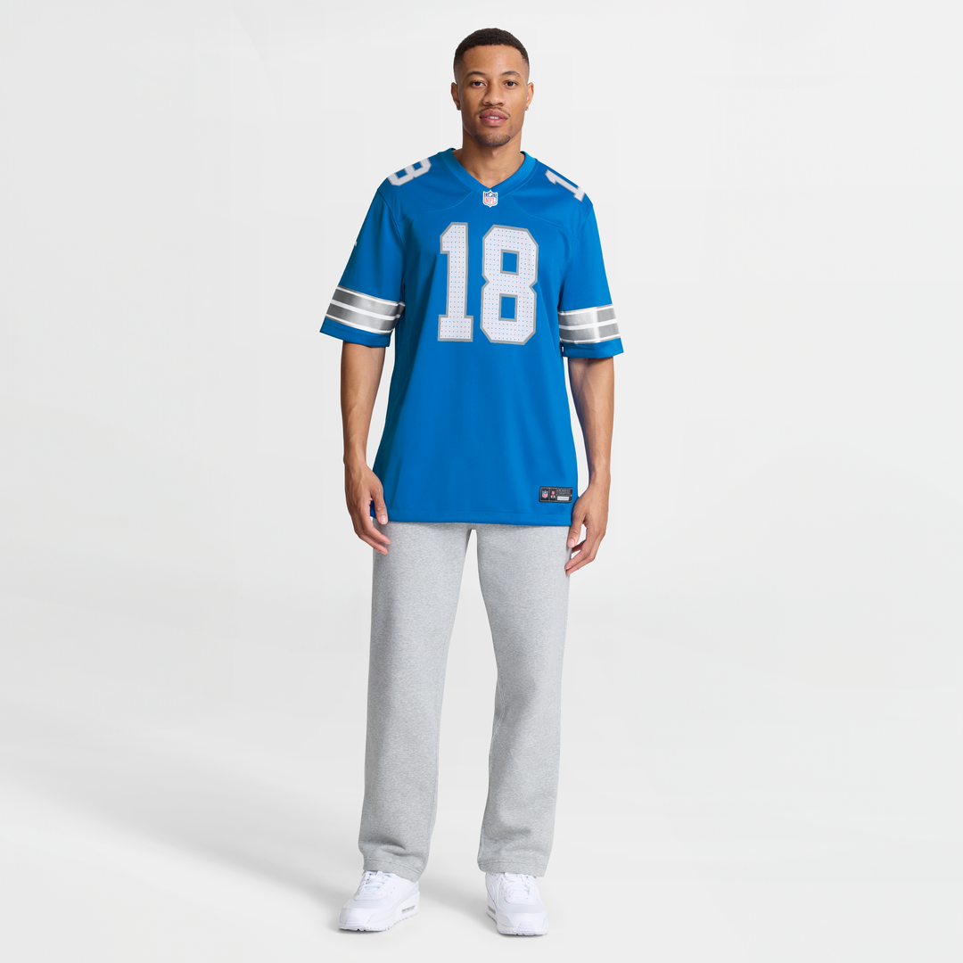Men's Detroit Lions Isaac TeSlaa Nike Black Alternate Game product image 18