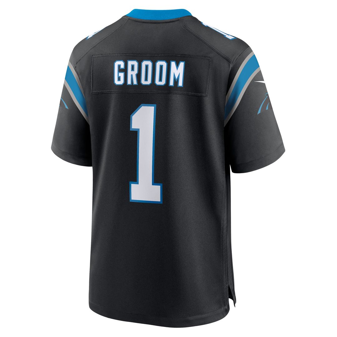 Men's Carolina Panthers Number 1 Groom Nike Black Game product image 3