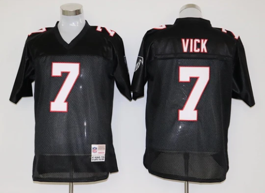 Michael Vick Atlanta Falcons Jersey Black product image 1, provided for visual reference and product detail review