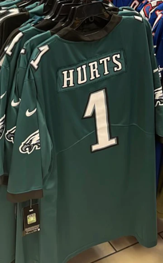 Jalen Hurts Philadelphia Eagles green NIKE Jersey product image 2, provided for visual reference and product detail review
