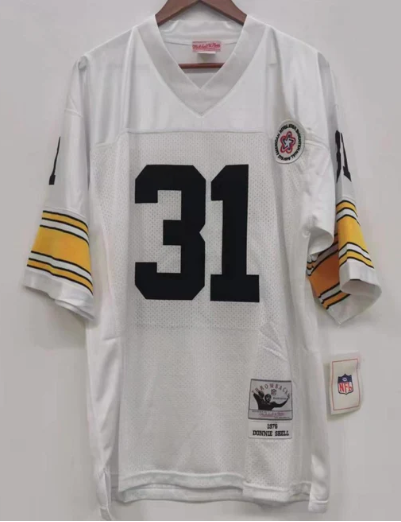 Donnie Shell Pittsburgh Steelers NFL Mitchell & Ness Jersey white product image 2, provided for visual reference and product