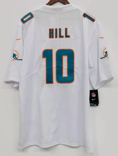 Tyreek Hill Miami Dolphins Nike Jersey white product image 1, provided for visual reference and product detail review