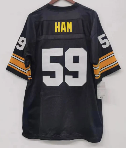 Jack Ham Pittsburgh Steelers Jersey black Mitchell & Ness product image 1, provided for visual reference and product detail