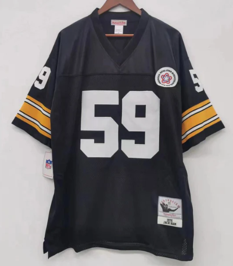 Jack Ham Pittsburgh Steelers Jersey black Mitchell & Ness product image 2, provided for visual reference and product detail