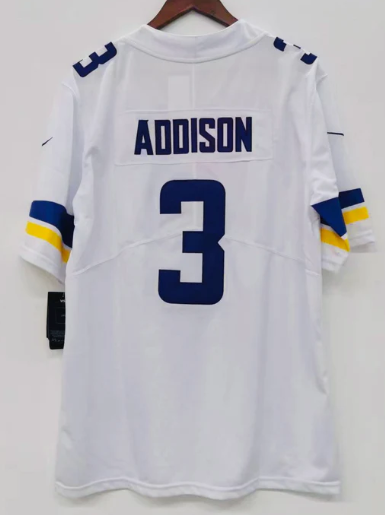 Jordan Addison Minnesota Vikings Jersey Nike white product image 1, provided for visual reference and product detail review