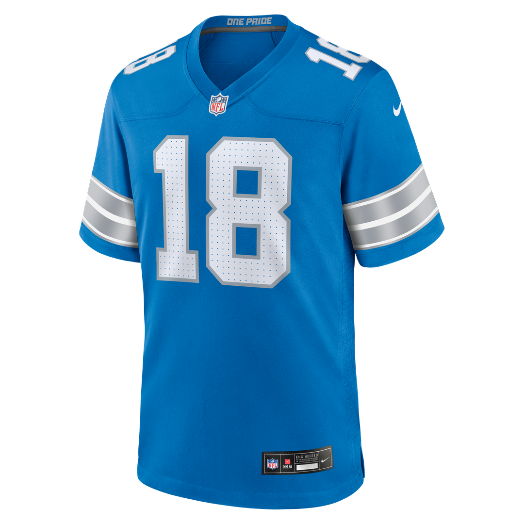Men's Detroit Lions Isaac TeSlaa Nike Black Alternate Game product image 14