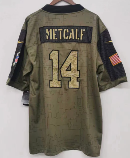 DK Metcalf Seattle Seahawks military salute to service Nike Jersey product image 1, provided for visual reference and
