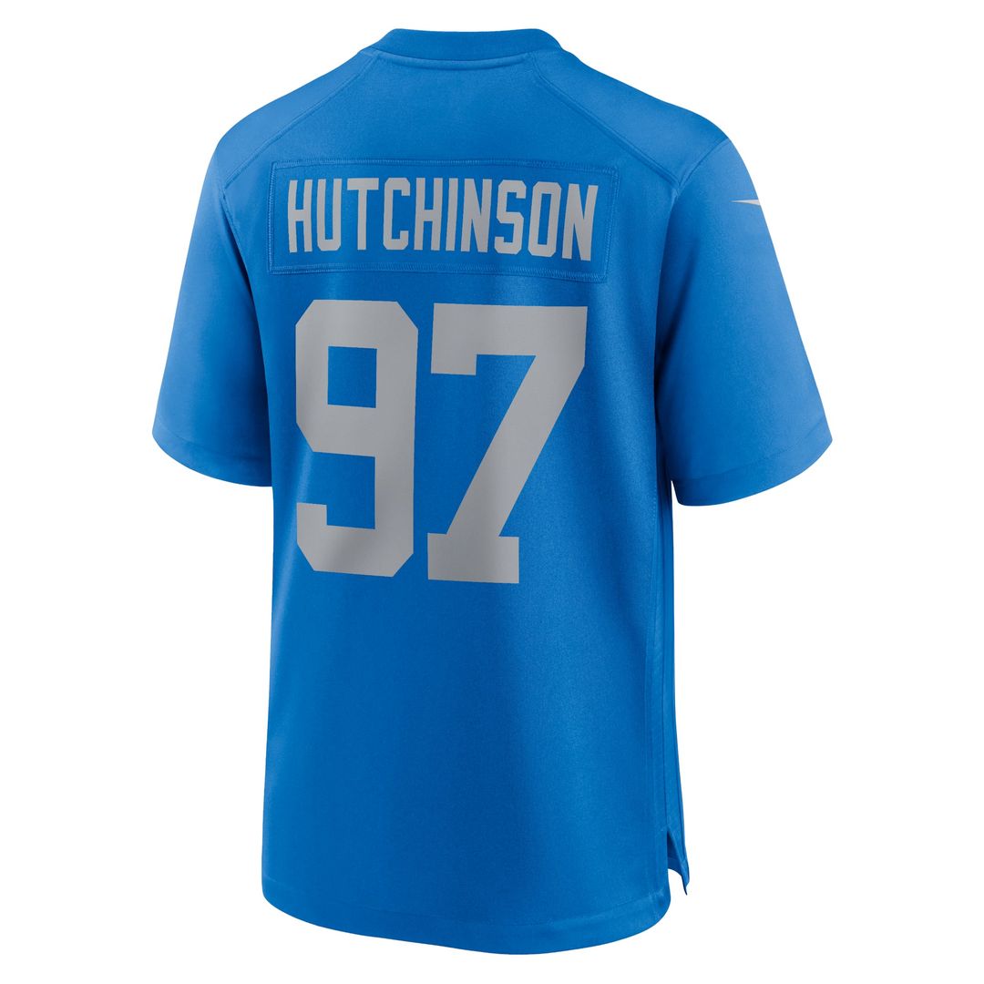 Men's Detroit Lions Aidan Hutchinson Nike Blue Alternate product image 3