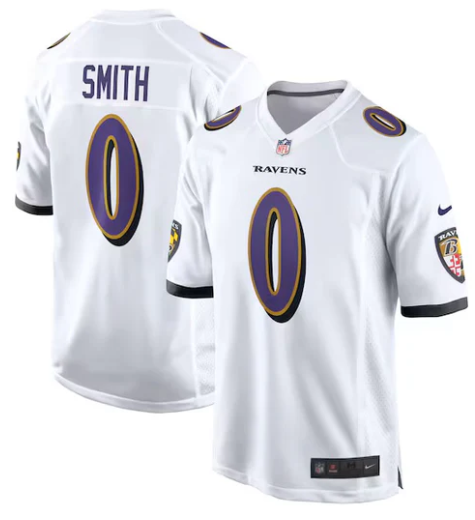Roquan Smith Baltimore Ravens official Nike Jersey white product image 1, provided for visual reference and product detail