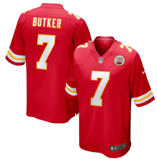 Harrison Butker Kansas City Chiefs Official NFL Nike Jersey product image 1, provided for visual reference and product
