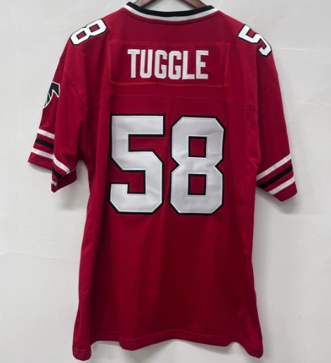 Jesse Tuggle 1989 Atlanta Falcons NFL Mitchell & Ness Jersey product image 1, provided for visual reference and product