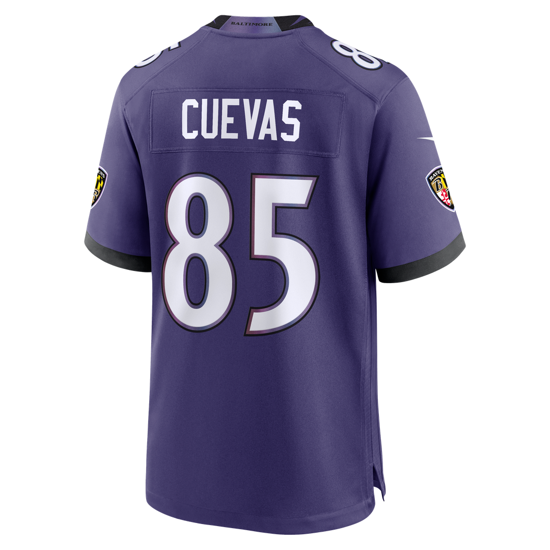 Men's Baltimore Ravens Josh Cuevas Nike Purple Team Game product image 3