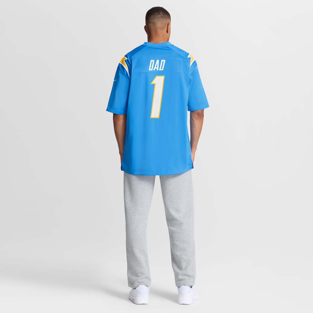Men's Los Angeles Chargers Number 1 Dad Nike Powder Blue product image 8