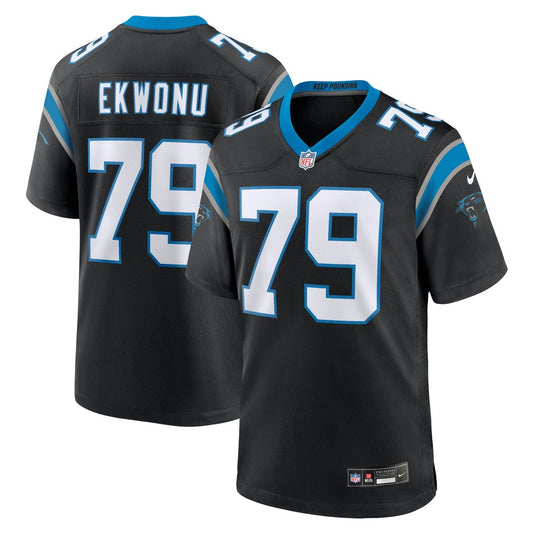 Men's Carolina Panthers Ikem Ekwonu Nike Black Game Jersey product image 1