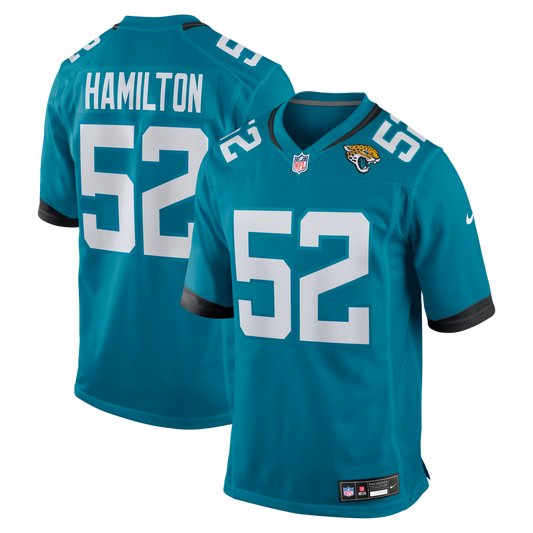 Men's Jacksonville Jaguars DaVon Hamilton Nike Teal Game product image 1