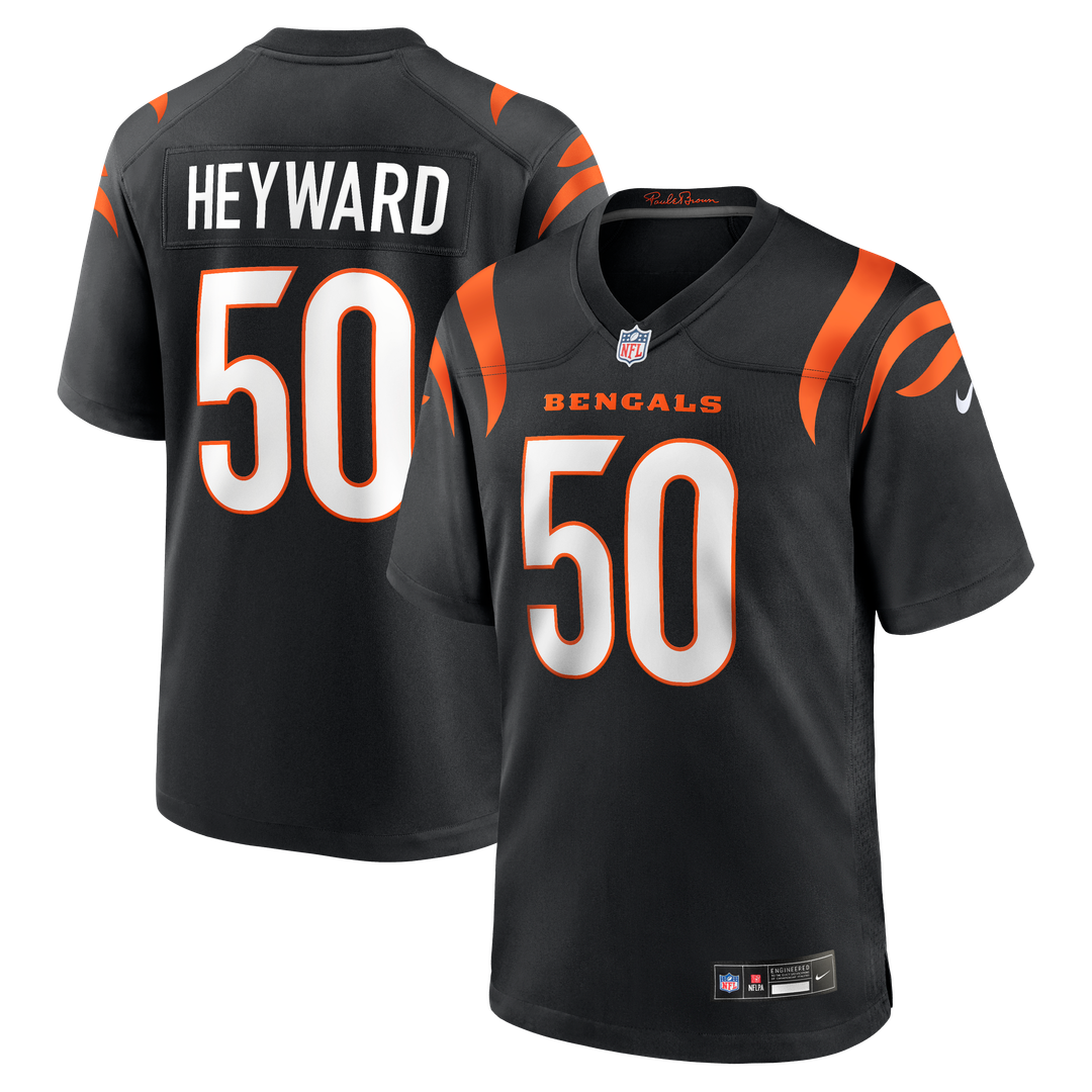 Men's Cincinnati Bengals Shaka Heyward Nike Black Team Game product image 1