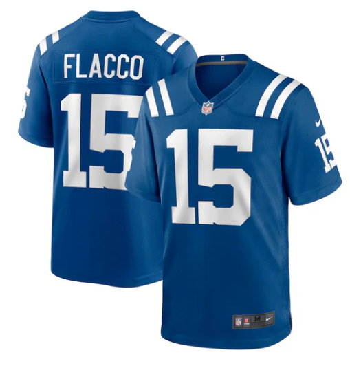 Joe Flacco Indianapolis Colts Official NFL Nike jersey product image 1, provided for visual reference and product detail