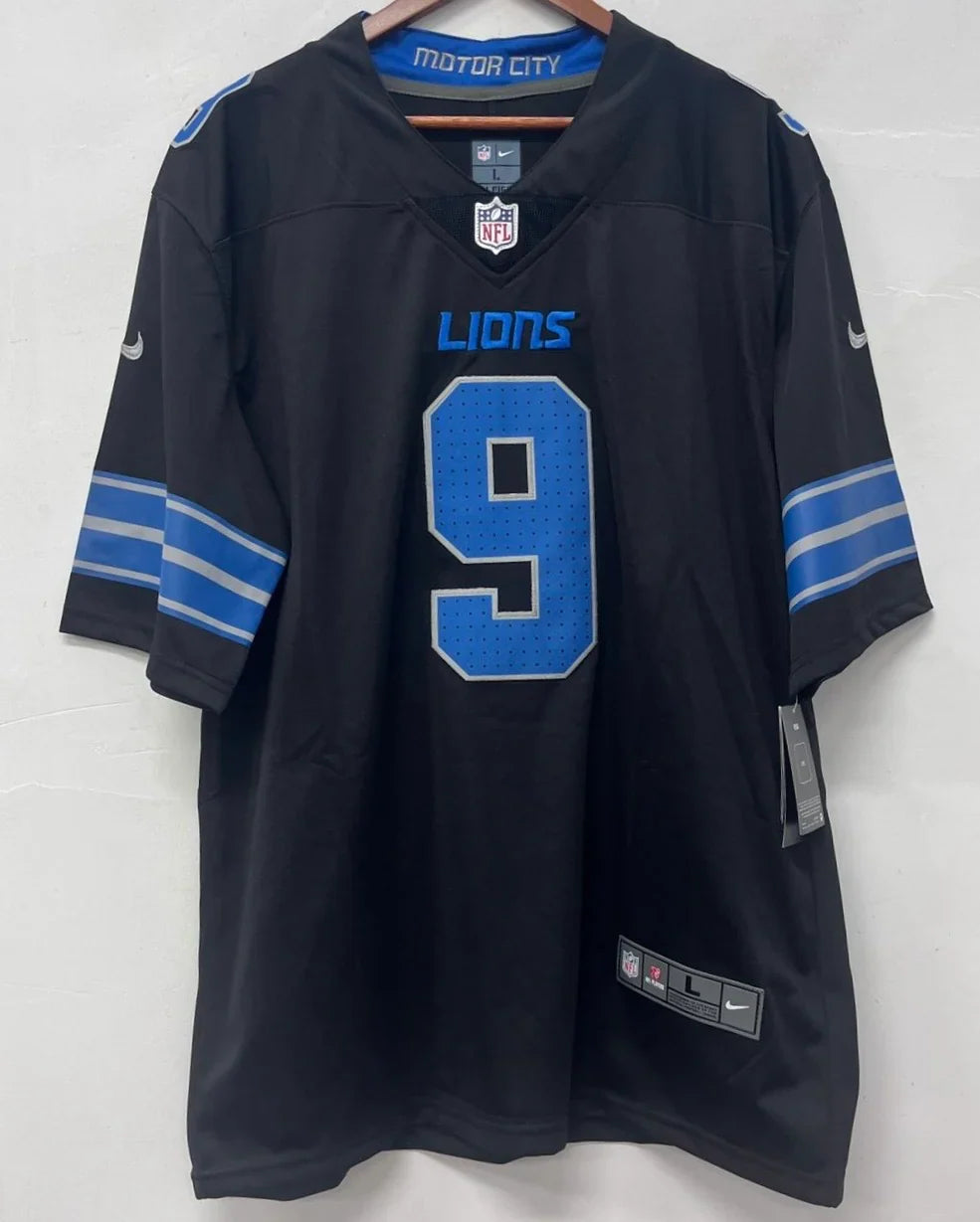Jameson Williams Detroit Lions Official 2024 Nike Jersey black product image 3, provided for visual reference and product