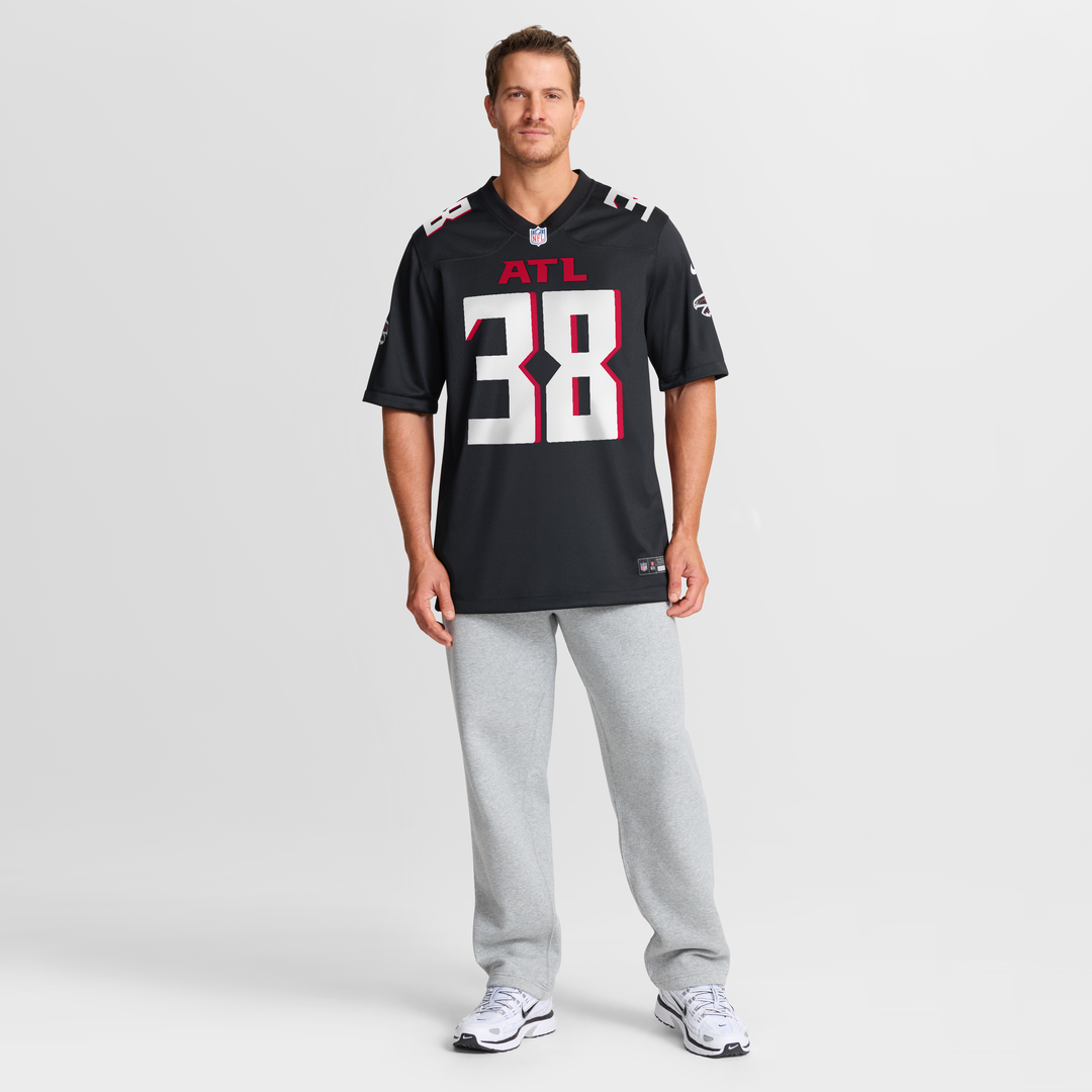 Men's Atlanta Falcons Nathan Carter Nike Black Team Game product image 7