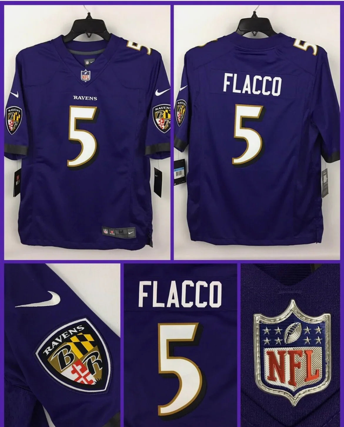 Joe Flacco Baltimore Ravens Official NFL Jersey Nike product image 3, provided for visual reference and product detail review
