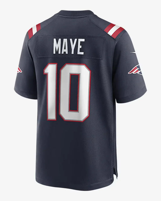 Drake Maye New England Patriots Official NFL Nike YOUTH KIDS Jersey blue product image 1, provided for visual reference and