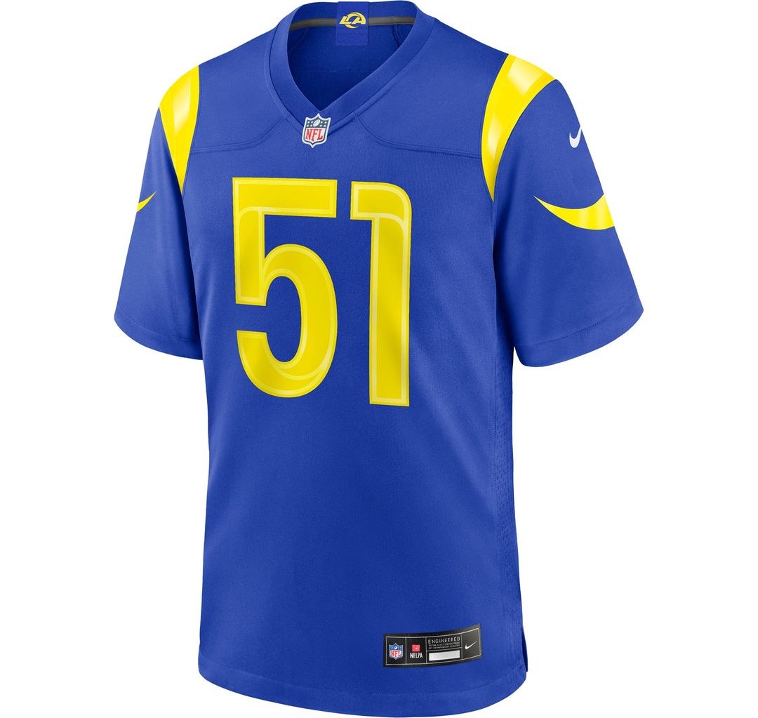 Men's Los Angeles Rams Eddie Walls III Nike Royal Game product image 2